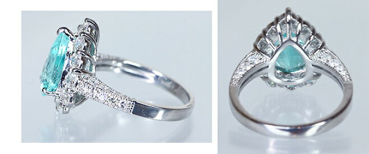 楽天市場】圧巻の2カラット超えパライバ！Ptパライバトルマリン2.427ct  