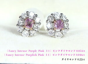 CeXI󏭁sN_C2΁IsN̎W߂pbVỈԎԗցFancy Intense Purplish Pink & Purple Pink I-1IPt/K18PGsN_C0.046ct & 0.054ct (D 0.22ct)sAXIy󌤃\tz