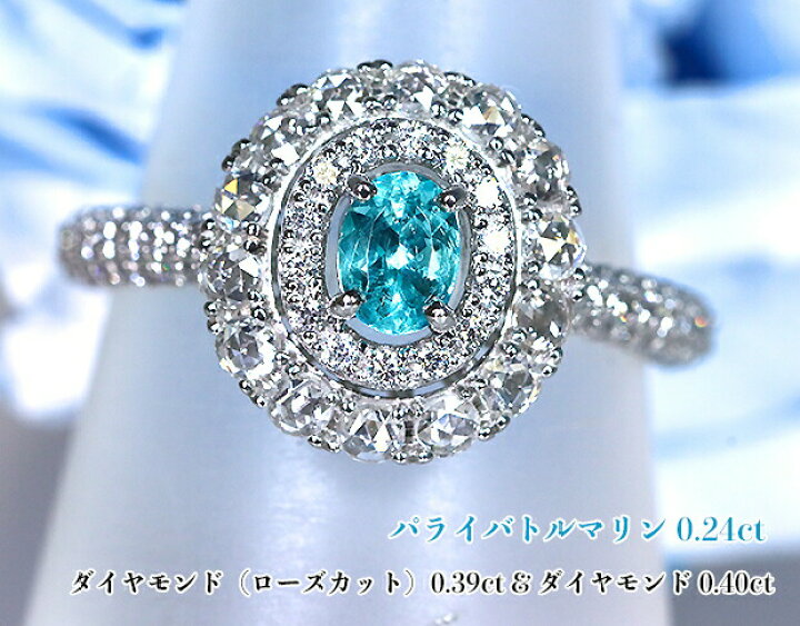 楽天市場】ブラジル産☆パライバ0.24ct！強い発色の鮮やか極上ネオン 