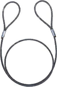 JISロック止ワイヤーロープ8mm径×3.5m長1本入り