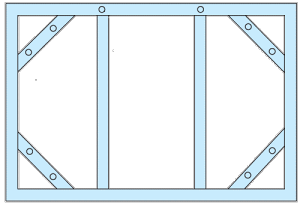 楽天市場 スライドアングル３ｓステンレス製危険物標識ｋ板用フレーム ３枚用 現場の安全 標識 保安用品