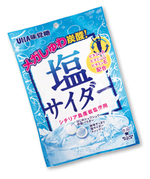 楽天市場】味覚糖 塩サイダー HO-267 はじめシュワシュワ、後味