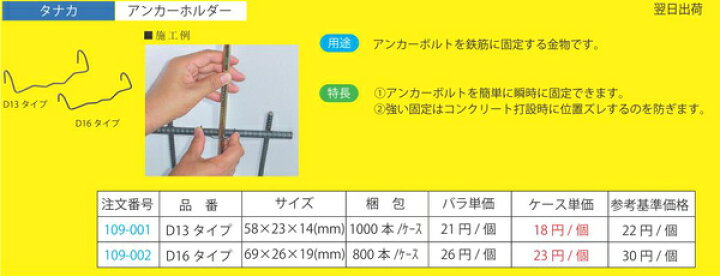 楽天市場 タナカ アンカーホルダー D13タイプ 現場リズム