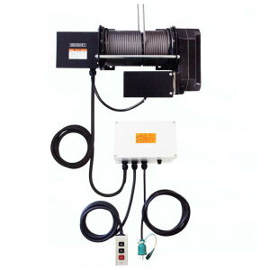 富士製作所 シルバーウインチ 電動ウインチ 幕蔵太郎 単相100V MCH-150 15m ロープ巻取長さφ6×15m テント カーテンの開閉 水平横引き エンドレス作業