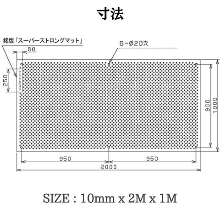 楽天市場】ゴムマット スーパーストロングマット 厚10mm 1m×2m 【お 