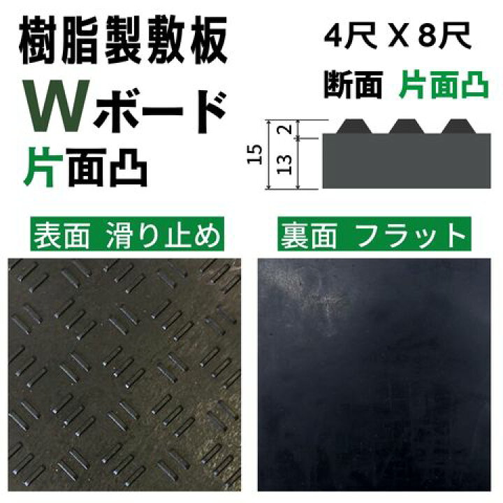 楽天市場】Wボード1219mm×2438mm 片面凸 15mm厚 4尺×8尺 10枚セット 