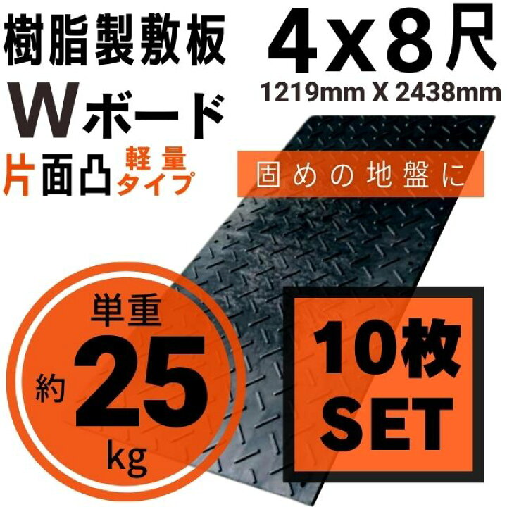 楽天市場】Wボード軽量タイプ 1219mm×2438mm 片面凸 13mm厚 4尺×8尺 10 