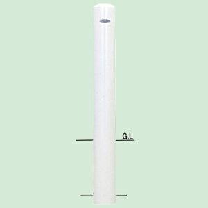 帝金 バリカー ピラー型 56-4フックナシ白(埋込み400) 【個人宅配送の場合、追加運賃発生】