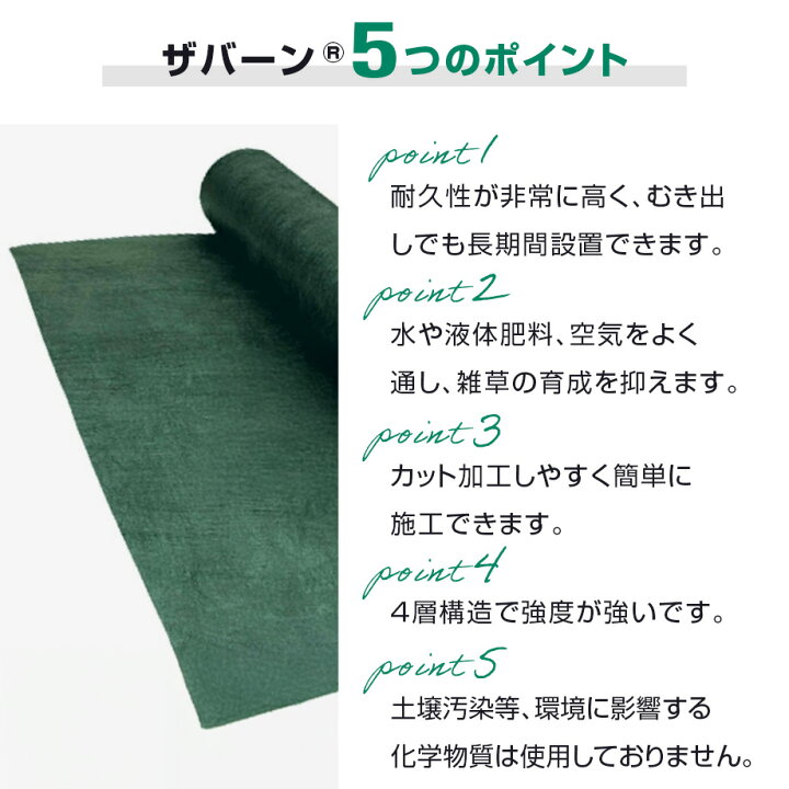 楽天市場】ザバーン防草シート240G 1m×30m/2m×30m : コンドーテック 