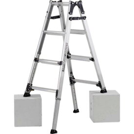 アルインコ 伸縮脚付はしご兼用脚立 PRW120FX 4尺 両面ワイドステップ60mm