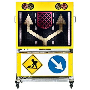 【納期確認商品】インフォメックス松本 IFM635HC GPS連動対応 ソーラー式LED標示機 フルカラー 3文字2段 昇降型 工事現場 災害現場