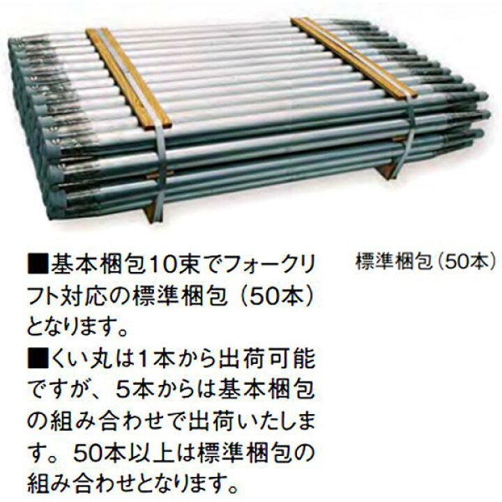 楽天市場】くい丸 打ち込み杭 φ31.8mm×1600mm 50本 : 現場にGO