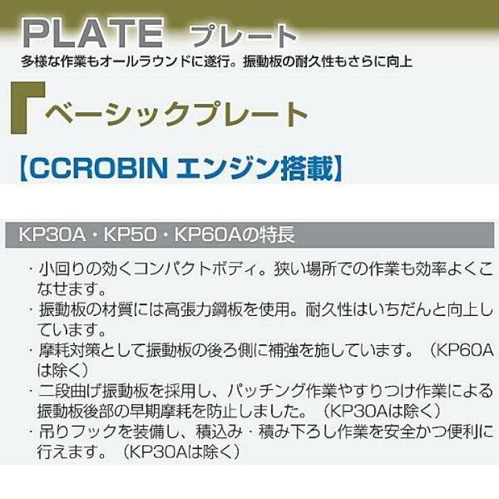 楽天市場】明和製作所 ベーシックプレート KP30A プレートコンパクター 
