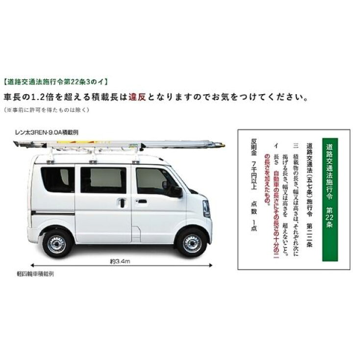 楽天市場】ナカオ 三連伸縮はしご レン太 Sタイプ 3REN-7.0S : 現場にGO