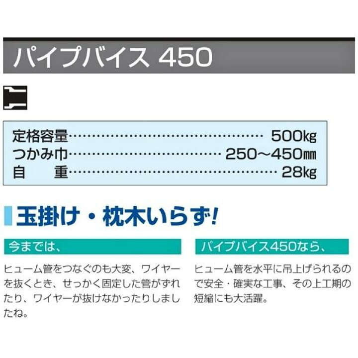 楽天市場】サンキョウトレーディング パイプバイス450 定格容量500kg 