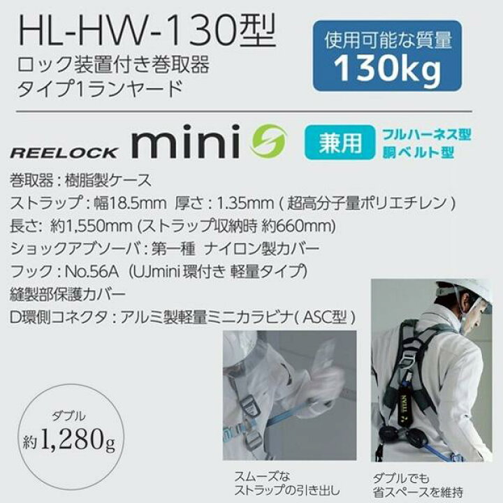 楽天市場】タイタン TITAN ロック装置付き巻取器 タイプ1ランヤード HL 