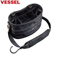 (限定品) ベッセル タフフィットバケツM収納付き 黒仕様 TBK-300BK サイズ230x330x150mm 収納可能重量6kg…