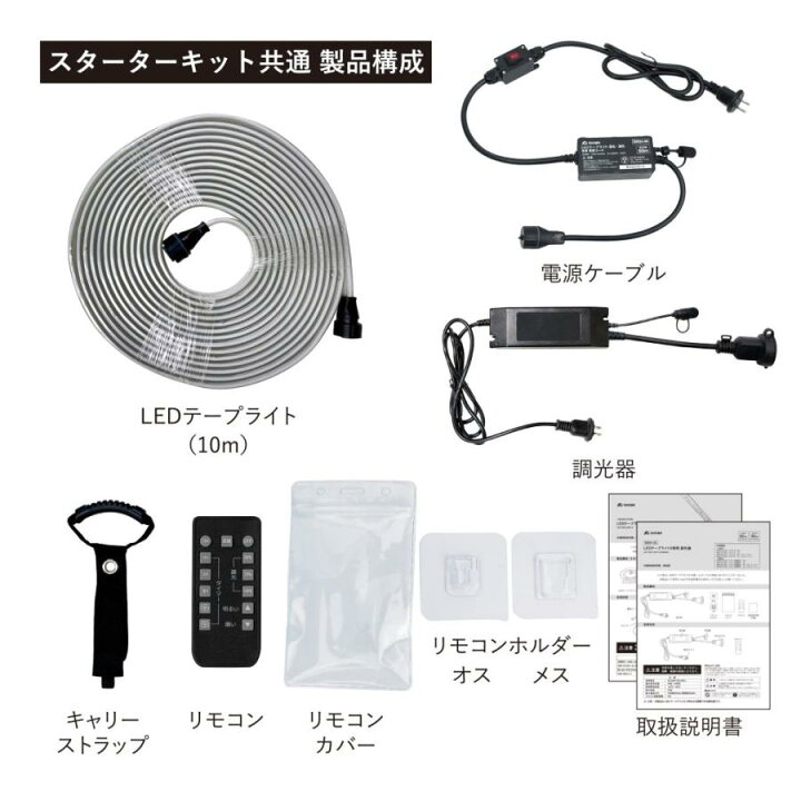 楽天市場】昭和商会 SW24-08 LEDテープライトS 片面発光10m スターター 
