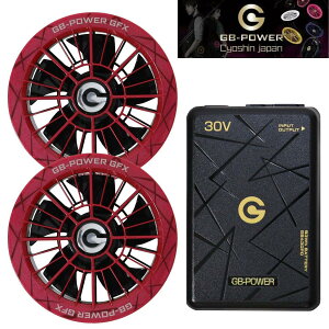 ���M�W���p�� GB-POWER GFX-RD(���b�h) 30V�t�@���Z�b�g + GB430PD 30V�o�b�e���[ProMax 93Wh USB-C�EUSB-A�_�u���o�̓|�[�g