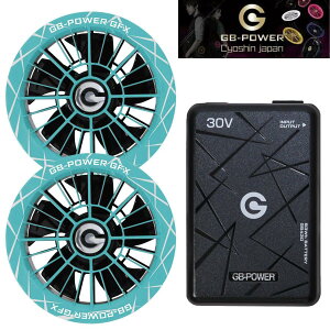 ���M�W���p�� GB-POWER 30V�t�@���Z�b�g GFX-TI(�e�B�A���u���[) + 30V�o�b�e���[Pro GB430-B �u���b�N 93Wh USB-A(5V/3V)�o�� �t�@�������o�͉�