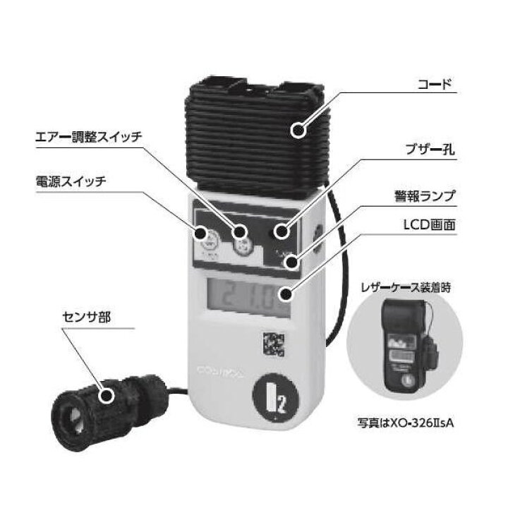 楽天市場】新コスモス電機 デジタル酸素濃度計（投げ込み式） XO 