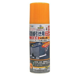 アサヒペン 道路線引き用スプレー 太線用・黄 400ml （6本入） [アスファルト 測量 土木 建築 工事現場]