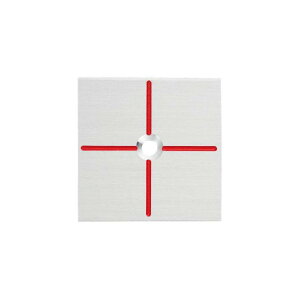 カクマル 35角 アルミ製境界プレート(2mm厚) 1穴タイプ(10枚入) 35x35x2mm アンカーピン付き