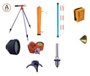 STS エスティーエス ポケQ1.5インチユニット Aセット1-131-1CB 定数0 ピンポールプリズムユニット (測量 測距 ミニプリズム)