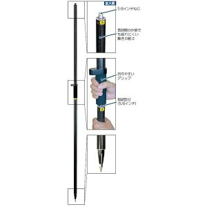 �����h�A�[�g GPS�|�[��2m GLS-22 �S��2000mm ������t�� �d��784g [GNSS���� 2�{�p �J�[�{����]