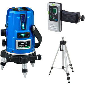 ムラテックKDS RGL-501RSA ミントグリーンレーザー墨出器 (本体・受光器・三脚・新型収納ケース付きセット)
