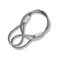 現場屋さん JIS ロック止玉掛けワイヤー 太さ 約 12mm×長さ 約 1.5m ※国産ワイヤー使用で安心