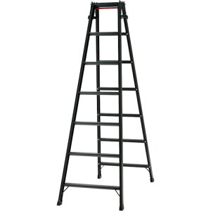 ☆☆☆■長谷川工業 はしご兼用脚立 7段 RHB-21 踏ざん幅広 スタンダード ブラック ※法人のみ配送可能、個人不可 ※代引き不可