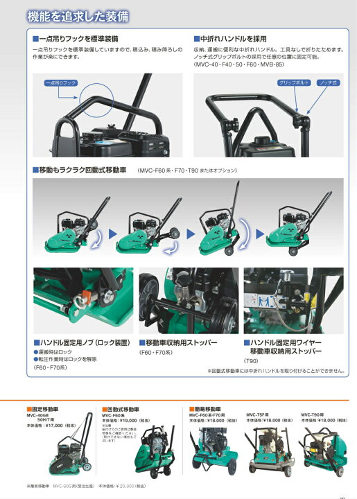 楽天市場】◇三笠産業 ミカサ 三笠プレートコンパクター MVC-F60HS 低 