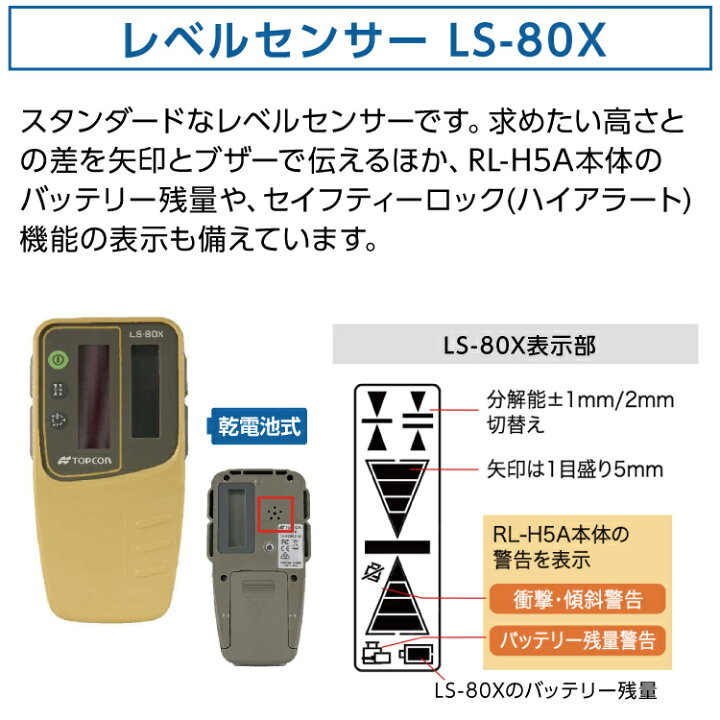 楽天市場】◇トプコン ローティングレーザー RL-H5A DB-80X （RL-H5A + 