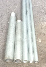 白ガス管　JFE-SGP 65A(2"1/2B)　0.3m(300mm)　ねじ切り無し　※片ネジが切れている場合あり（鉄管、配管パイプ、亜鉛メッキ鋼管、白管）