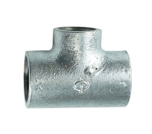 現場屋さん 白ガス管用継手 違径チーズ Φ80A(3"B)Φ用×Φ50A(2"B)Φ用