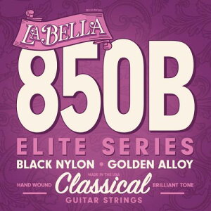 ���x���^850-B Elite Classical �~�f�B�A���e���V�����iSet�j LA BELLA Elite series medium tension/black nylon:golden alloy �N���V�b�N�M�^�[��/�V���b�v��3980�~�ȏ�w���ő�������