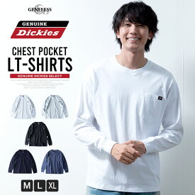 tシャツ メンズ 長袖 綿100 GENUINE Dickies 長袖tシャツ クルーネック ディッキーズ 春 トップス コットン インナー ワンポイント 全5色 5478-4400 ジェネレス スーパーSALE スーパーセール
