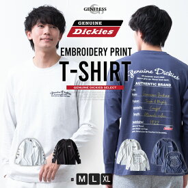 tシャツ メンズ 長袖 GENUINE Dickies ディッキーズ Tシャツ プリント 長袖tシャツ クルーネック プリントシャツ 秋冬 アメカジ おしゃれ 全4色 5478-4401 ジェネレス スーパーSALE スーパーセール