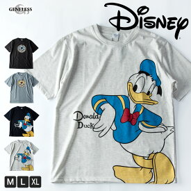 tシャツ メンズ キャラクター 半袖 キャラT ディズニー ドナルドダック Disney 半袖tシャツ クルーネック トップス シンプル カジュアル 無地 夏 春 全色展開色 5277-2504 ジェネレス
