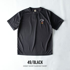 tシャツ メンズ キャラクター 半袖 キャラT ディズニー Disney 半袖tシャツ メッシュ ミッキー ドナルド 涼しい クルーネック トップス ワンポイント 夏 カットソー ドライメッシュ おしゃれ 全4色 6277-6508 ジェネレス