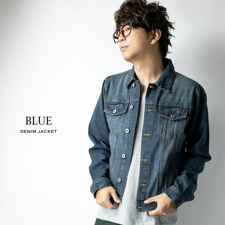 楽天市場 ジージャン メンズ デニムジャケット Gジャン 大きいサイズ デニム ジャケット M L Ll Xl 秋 秋服 バーゲン 全4色 メンズファッション Geneless