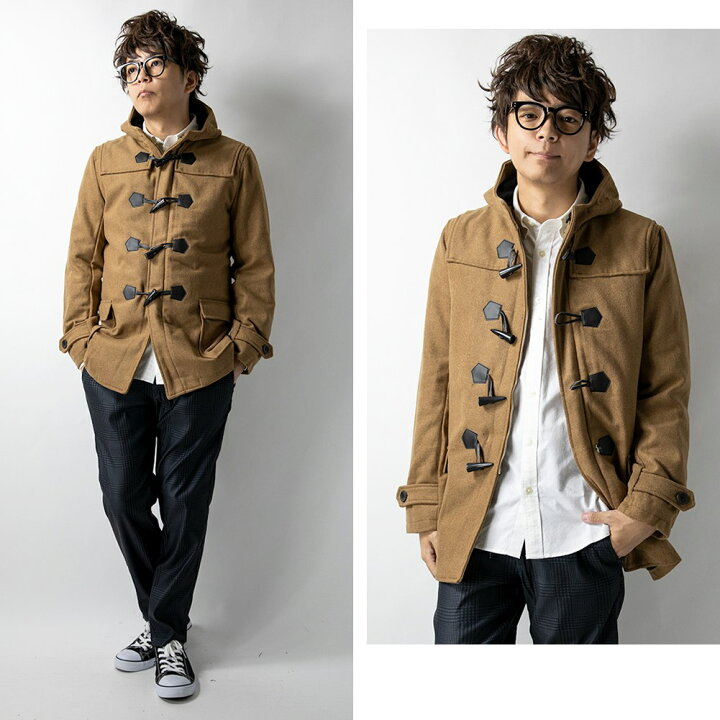 楽天市場 ダッフルコート メンズ ウール ジャケット アウタ ショートダッフルコート ダッフルパーカ ショート 学生 秋服 秋物 冬服 冬物 M L Xl Ll ネイビー キャメル ブラック メンズファッション Geneless