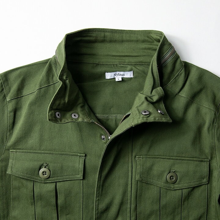 春 アウター 22 M 65 ジャケット ストレッチ素材 ミリタリージャケット メンズ 超激得sale メンズ