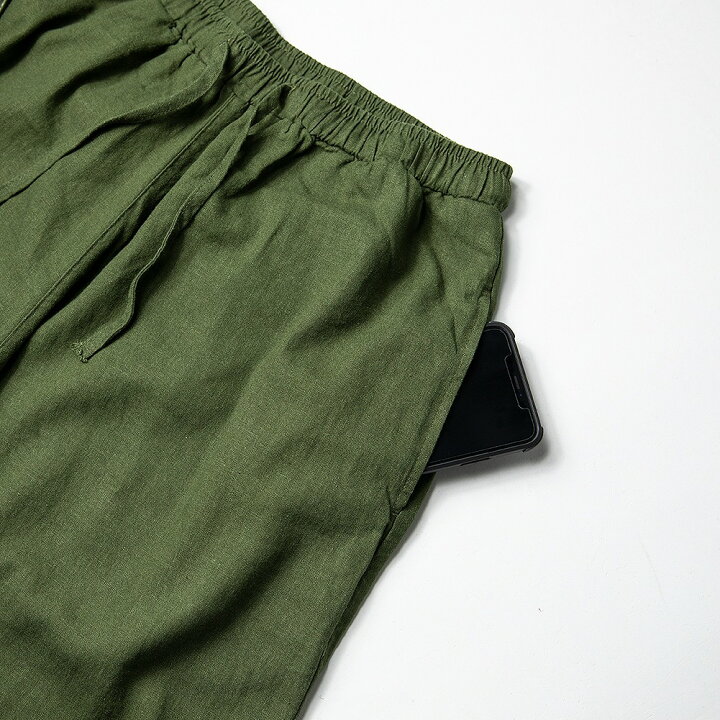 JIAYBL サルエルパンツ メンズ ズボン ワイドパンツ 無地 ゆったりパンツ 大きいサイズ 夏服 ロングパンツgreen M