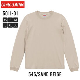 tシャツ メンズ 長袖 United Athle 長袖tシャツ Uネック クルーネック Tシャツ 無地 5.6oz 厚め 綿100 コットン カットソー 全20色 5011-01 ジェネレス