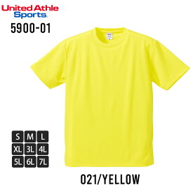 tシャツ メンズ 吸水速乾 半袖 Tシャツ United Athle スポーツ UVカット 半袖tシャツ Uネック インナー 軽量 カットソー 運動会 文化祭 ユニフォーム お揃い ダンス 父の日 父の日ギフト 全20色 5900-01 ジェネレス