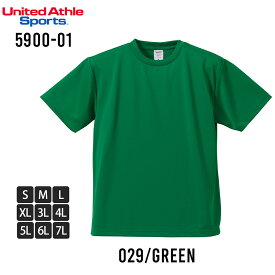 tシャツ メンズ 吸水速乾 半袖 Tシャツ United Athle スポーツ UVカット 半袖tシャツ Uネック インナー 軽量 カットソー 運動会 文化祭 ユニフォーム お揃い ダンス 全20色 5900-01 ジェネレス