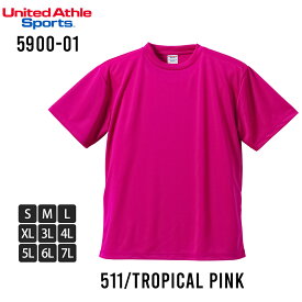 tシャツ メンズ 吸水速乾 半袖 Tシャツ United Athle スポーツ UVカット 半袖tシャツ Uネック インナー 軽量 カットソー 運動会 文化祭 ユニフォーム お揃い ダンス 父の日 父の日ギフト 全20色 5900-01 ジェネレス