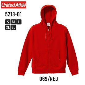 パーカー メンズ 長袖 スウェット 10oz United Athle ジップアップ パーカ フード ジップアップパーカー 厚め スエット 肉厚 シンプル 春秋 全14色 5213-01 ジェネレス